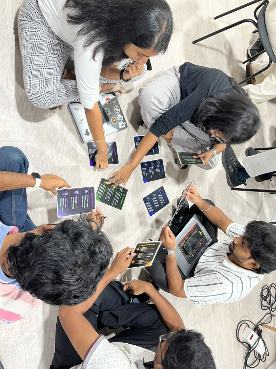 Teams reviewing capability cards mid-draft, Kissflow HQ Chennai