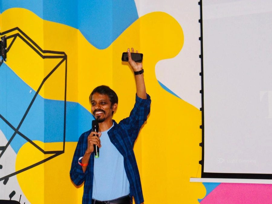 Speaking, hand raised